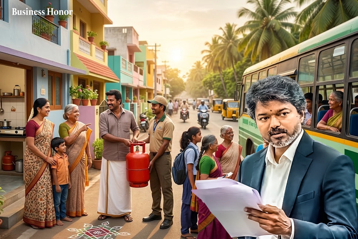 Tamil Nadu CM Vijay Bets Big on Free LPG and Bus Travel for Millions